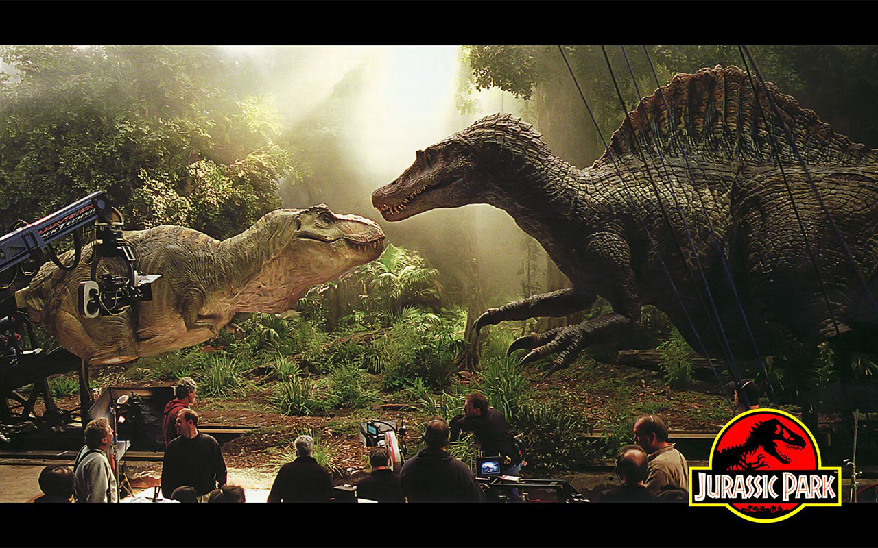 Image du film Jurassic Park avec des animatroniques
